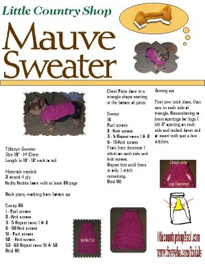 Free Knitting Pattern - Chihuahua or Small Dog Sweater from the